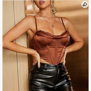 Satin corset top